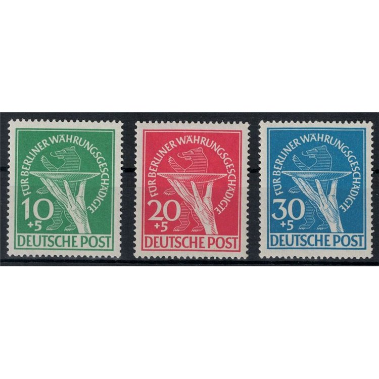 BERLINO 1949 Pro Riforma Monetaria 3v MH*