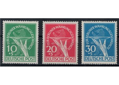 BERLIN 1949 Pro Monetary Reform 3v MH*