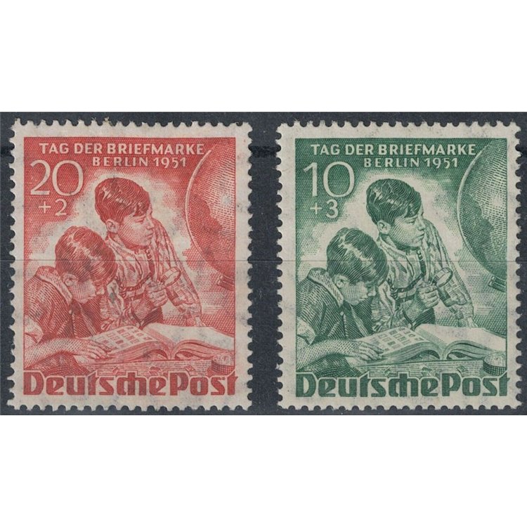 BERLINO 1951 Giornata del francobollo 2v MNH**