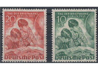 BERLINO 1951 Giornata del francobollo 2v MNH**