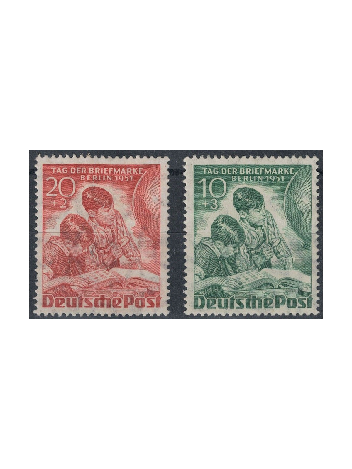 BERLIN 1951 Stamp Day 2v MNH**