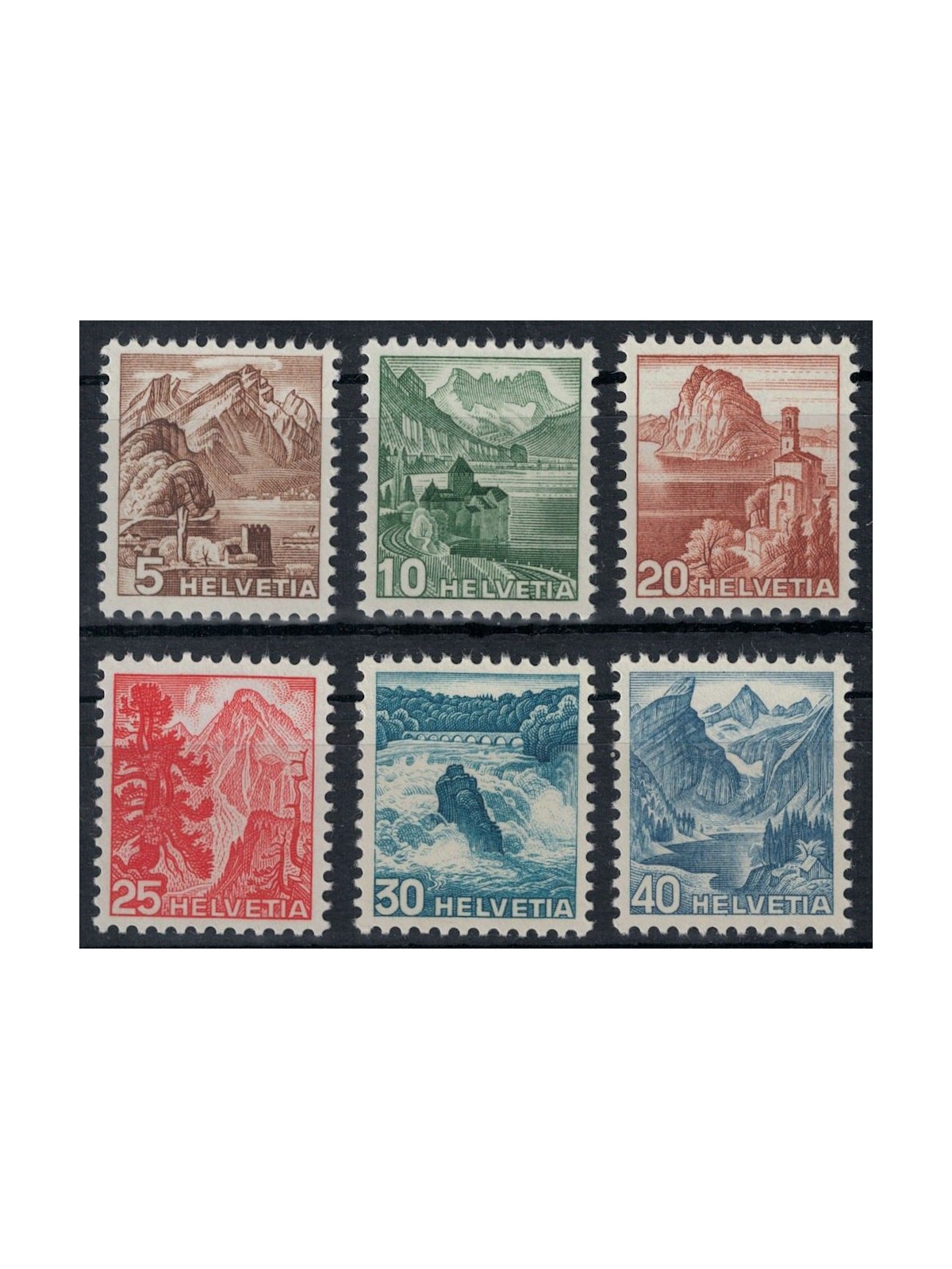 SVIZZERA 1948 Vedute 6v MNH**