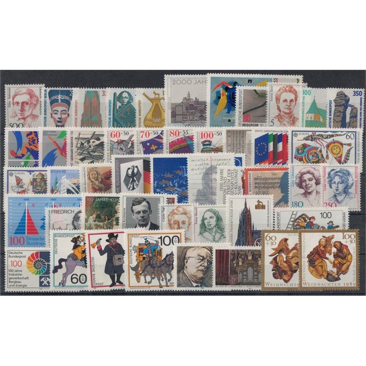 GERMANY BRD 1989 Complete Vintage 47v MNH**