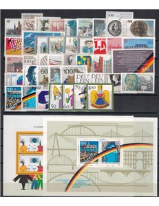 GERMANIA BRD 1990 Annata Completa 43v + 2 BF MNH**