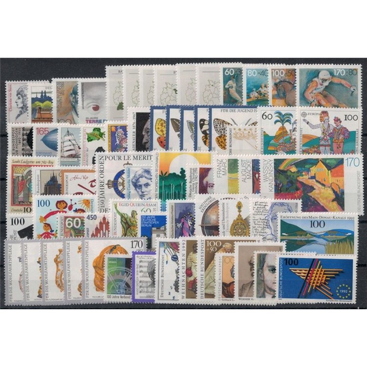 GERMANY BRD 1992 Complete Vintage 63v MNH**