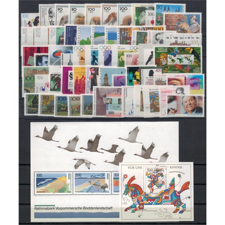 GERMANY BRD 1996 Complete Vintage 57v + 2 s/s MNH**