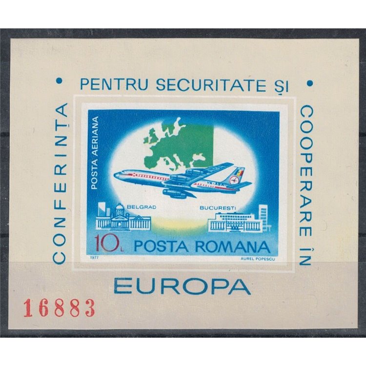 ROMANIA 1977 Conferenza sulla Sicurezza BF MNH**