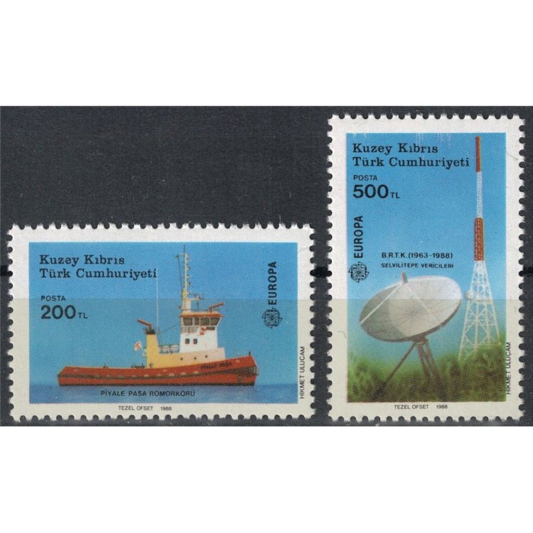 NORTHERN CYPRUS 1988 Europe 2v MNH**
