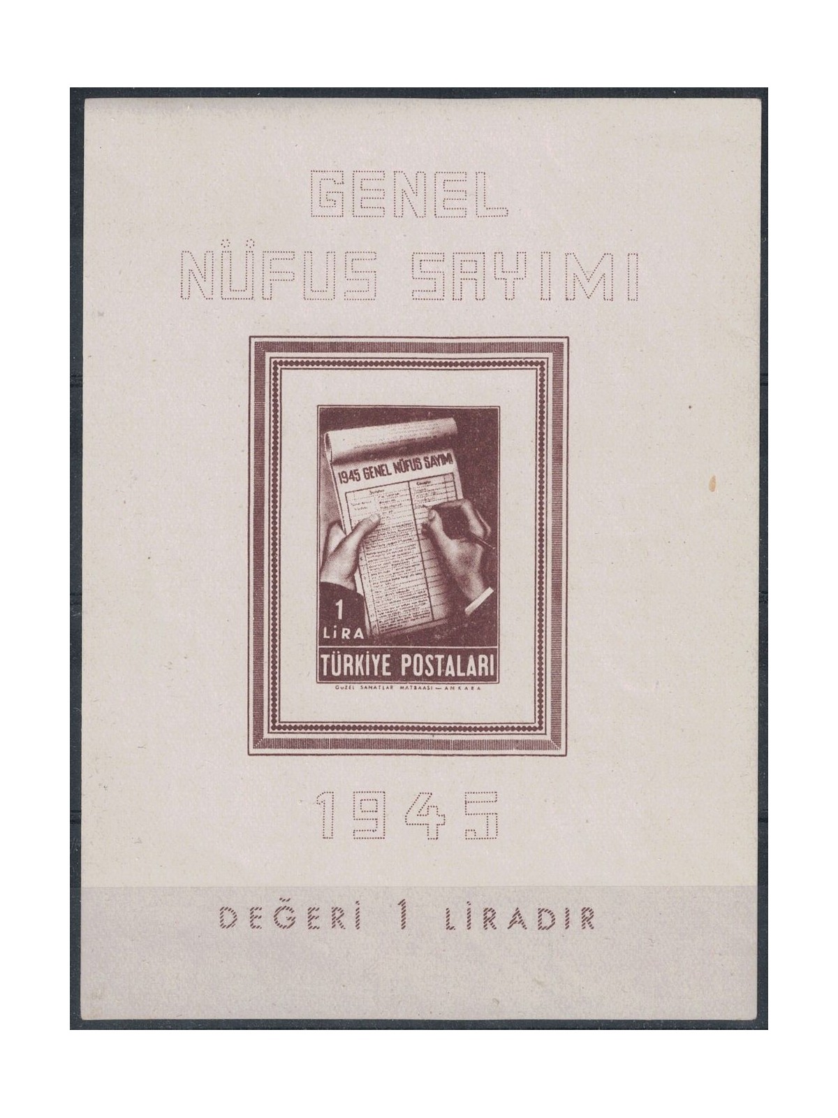 Türkiye 1945 Population Census s/s MNH**