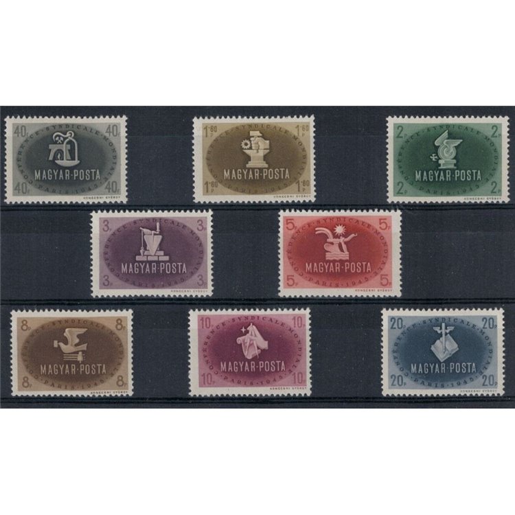 HUNGARY 1945 Trade Union Conference 8v MH*