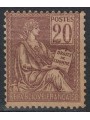 FRANCIA 1900-01 Allegoria, tipo Mouchon 20c bruno lilla MH*