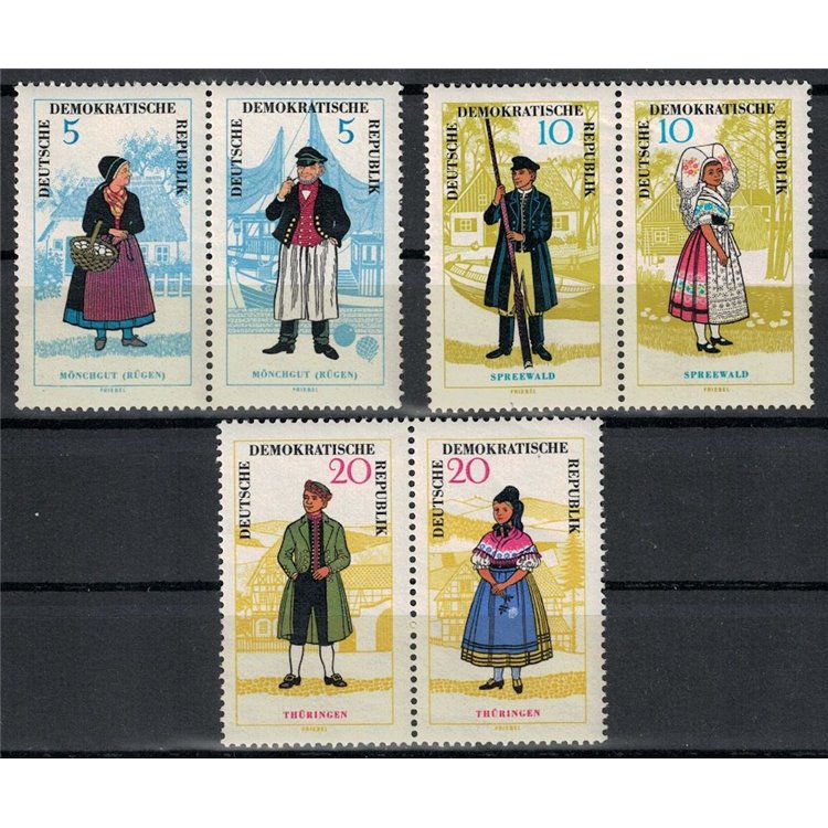 GERMANY DDR 1964 Regional costumes 6v MNH**