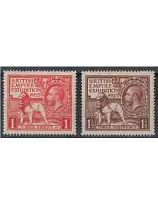 GREAT BRITAIN 1925 British Empire Exhibition 2v MH*