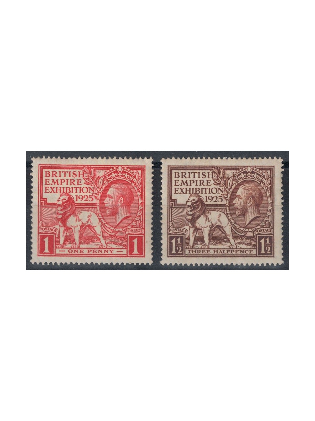 GREAT BRITAIN 1925 British Empire Exhibition 2v MH*
