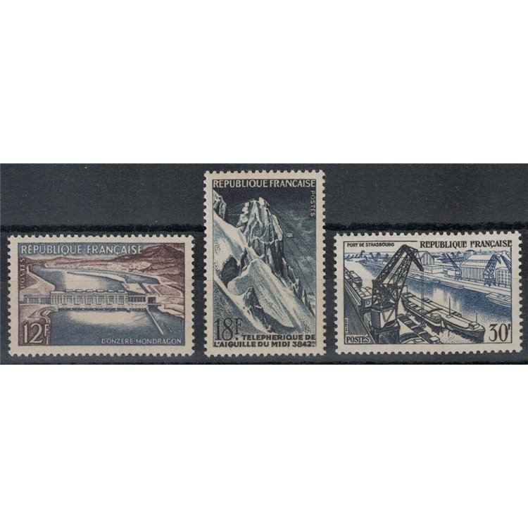 FRANCE 1956 Technical achievements (1st series) 3v MNH**