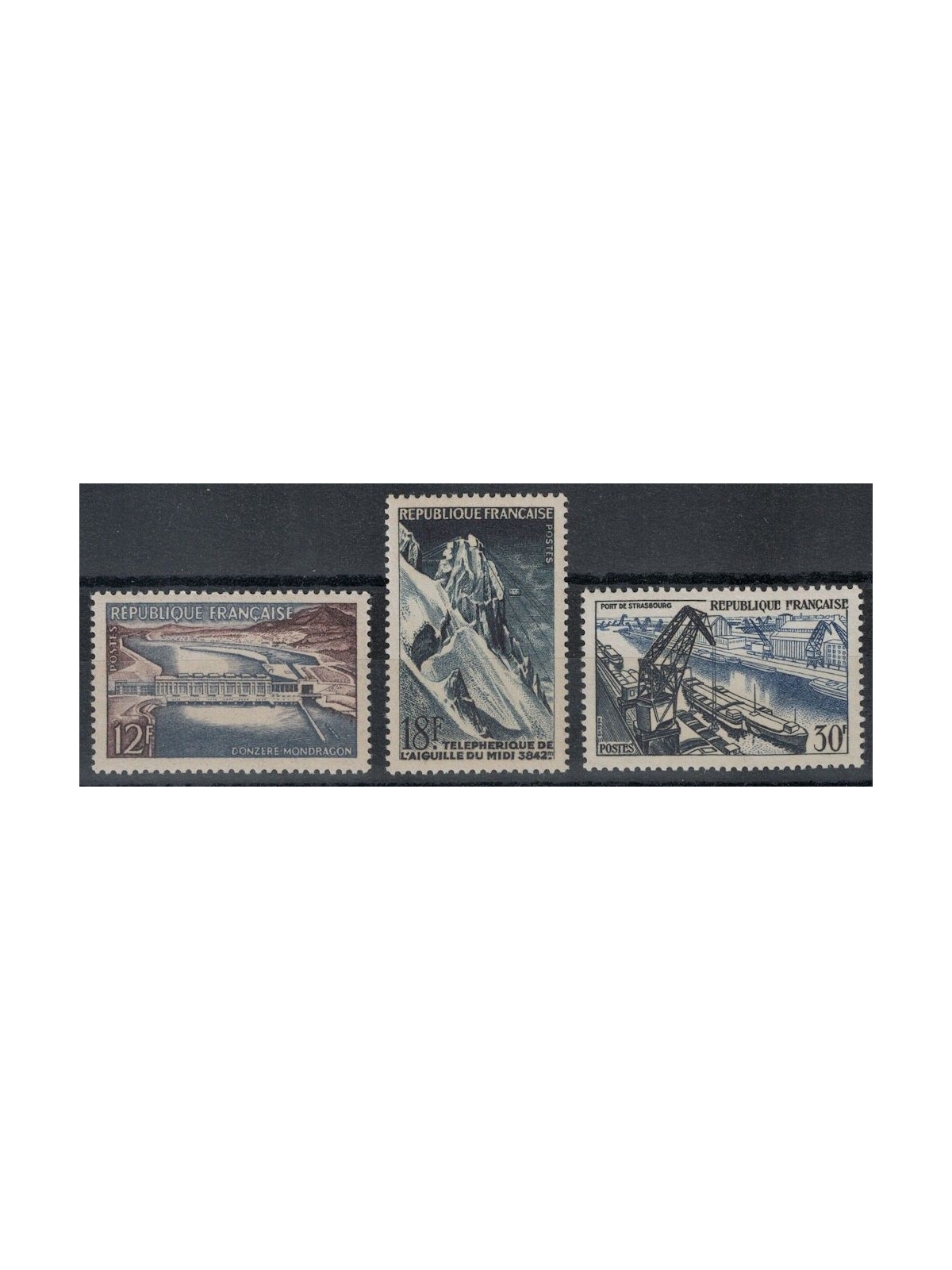 FRANCE 1956 Technical achievements (1st series) 3v MNH**