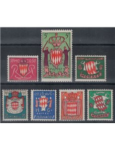 MONACO 1954 Stemmi del Principato 7v MNH**