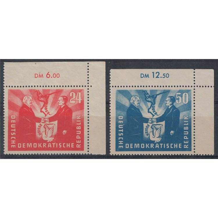 GERMANIA DDR 1951 Amicizia con la Polonia 2v MNH**