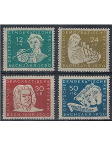 GERMANY DDR 1950 Johann Sebastian Bach 4v MNH**
