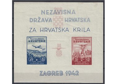 CROAZIA 1942 Pro aviazione (non dentellato) BF MNH**