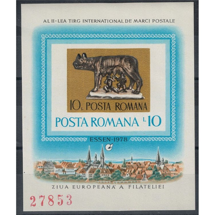 ROMANIA 1978 Esposizione filatelica BF MNH**