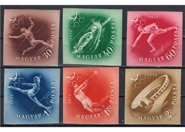 HUNGARY 1952 Olympic Games (imperforated) 6v MNH**