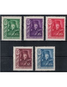 HUNGARY 1935 Francis II Rákóczi 5v MNH**