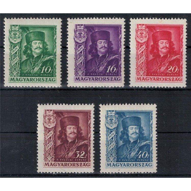 HUNGARY 1935 Francis II Rákóczi 5v MNH**