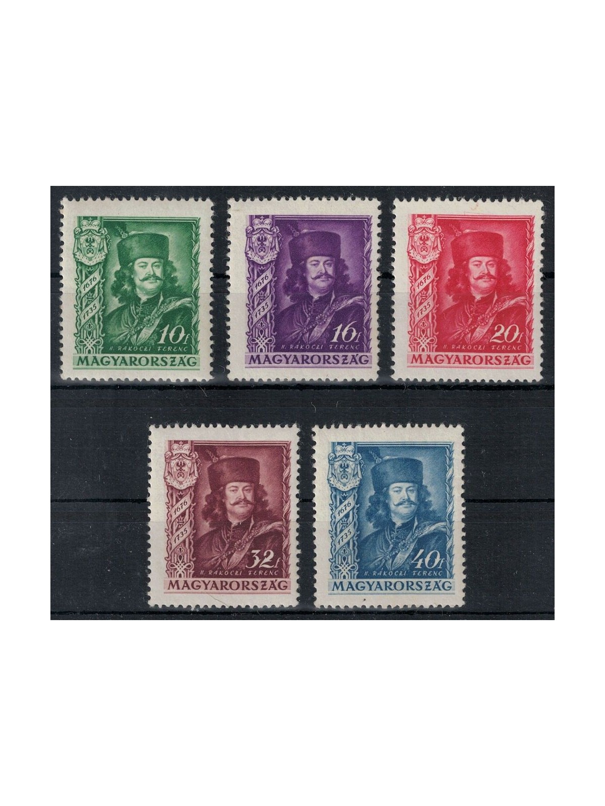 UNGHERIA 1935 Francesco II Rákóczi 5v MNH**