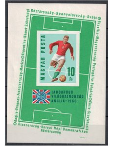 UNGHERIA 1966 Mondiali di calcio (non dentellato) BF MNH**