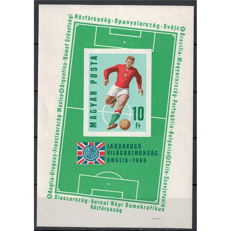 HUNGARY 1966 Football World Cup (imperforate) s/s MNH**