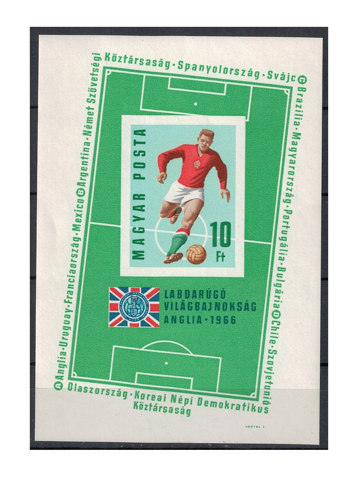 HUNGARY 1966 Football World Cup (imperforate) s/s MNH**