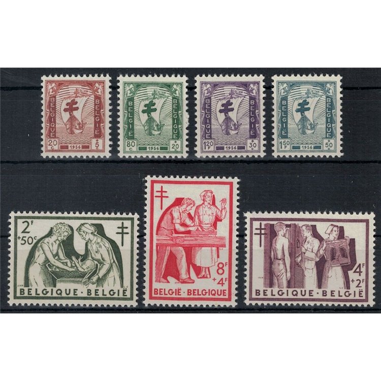 BELGIO 1956 Pro opera nazionale antitubercolare 7v MNH**