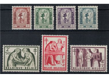 BELGIO 1956 Pro opera nazionale antitubercolare 7v MNH**