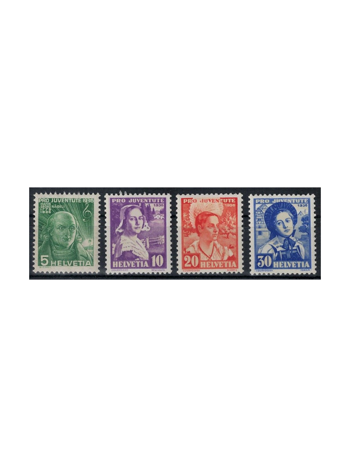 SWITZERLAND 1936 Pro Juventute 4v MNH**