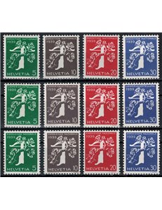 SVIZZERA 1939 Apertura Esposizione nazionale 12v MNH**