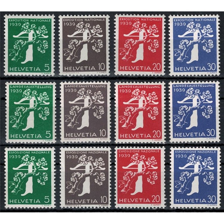 SWITZERLAND 1939 Opening of the National Exhibition 12v MNH**