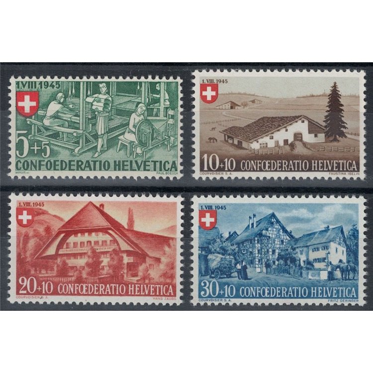 SWITZERLAND 1945 Pro Patria 4v MNH**