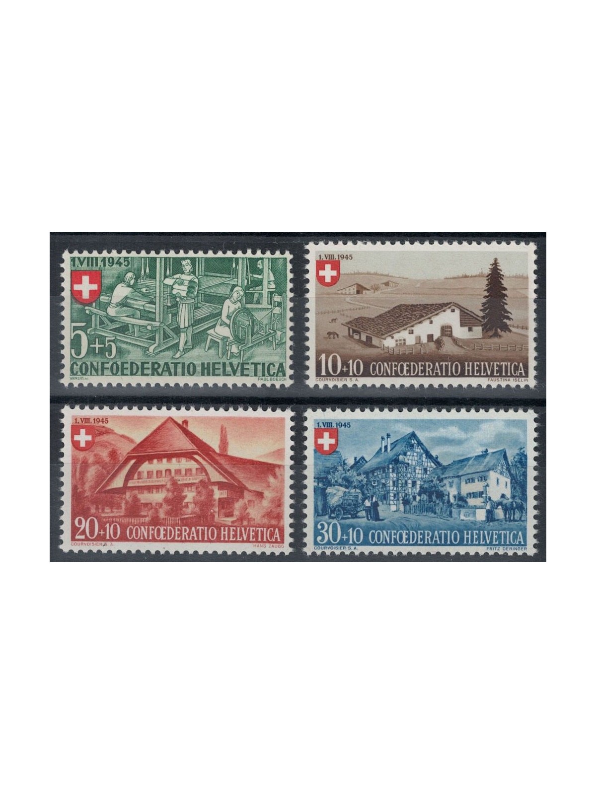 SWITZERLAND 1945 Pro Patria 4v MNH**