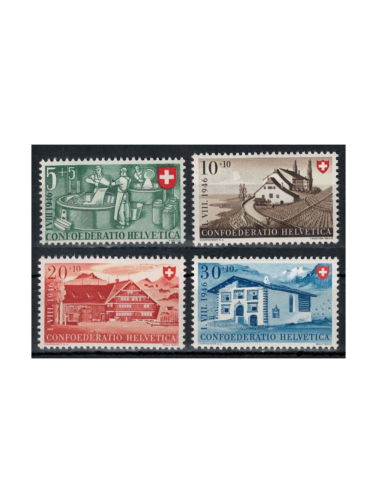 SWITZERLAND 1946 Pro Patria 4v MNH**