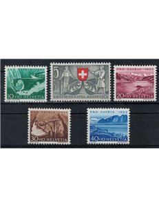 SVIZZERA 1953 Pro Patria 5v MNH**