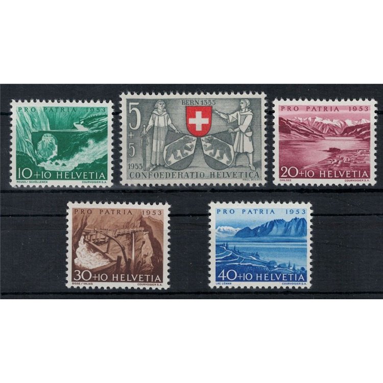 SVIZZERA 1953 Pro Patria 5v MNH**