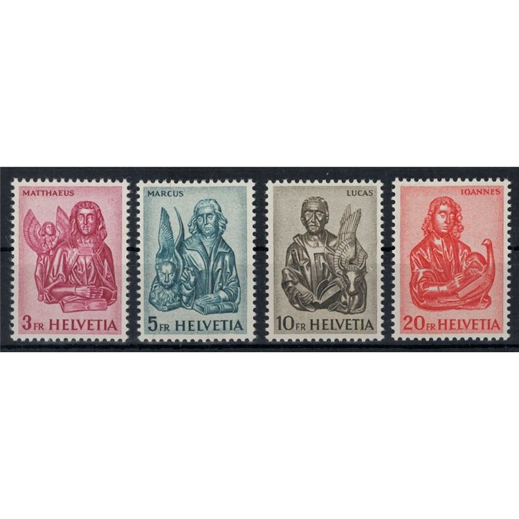 SWITZERLAND 1961 Four Evangelists 4v MNH**