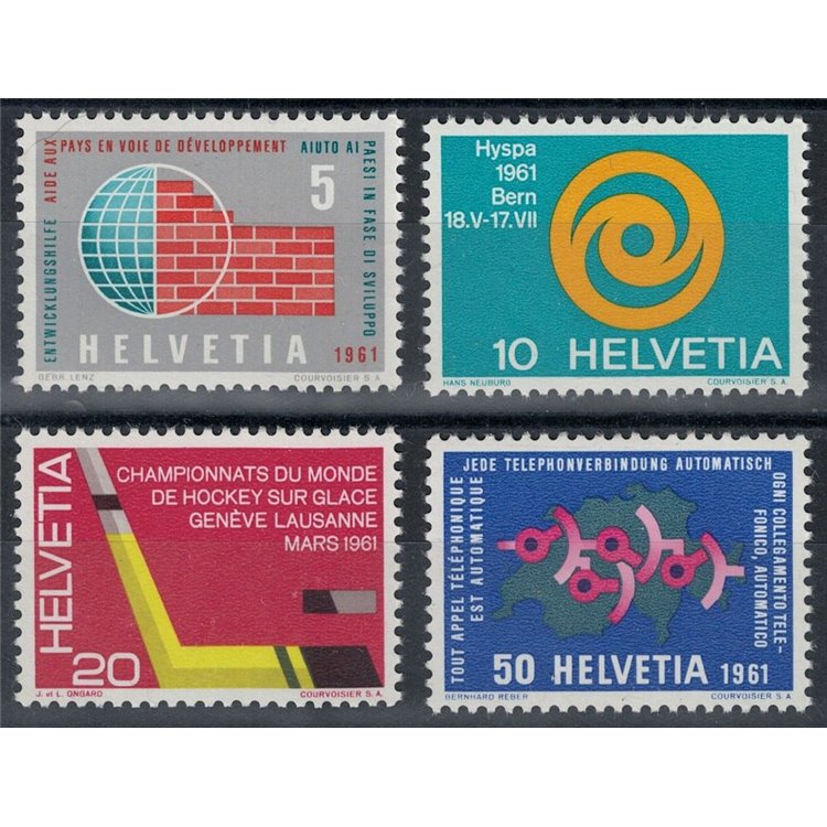 SVIZZERA 1961 Serie di propaganda 4v MNH**