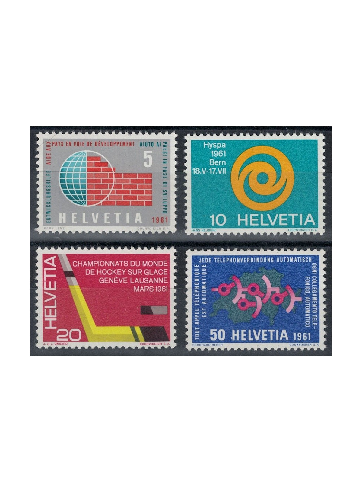 SVIZZERA 1961 Serie di propaganda 4v MNH**
