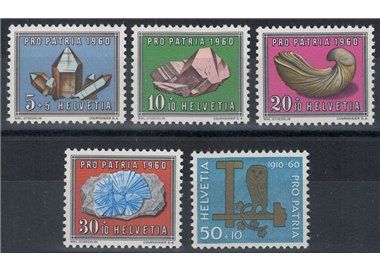 SVIZZERA 1960 Pro Patria 5v MNH**