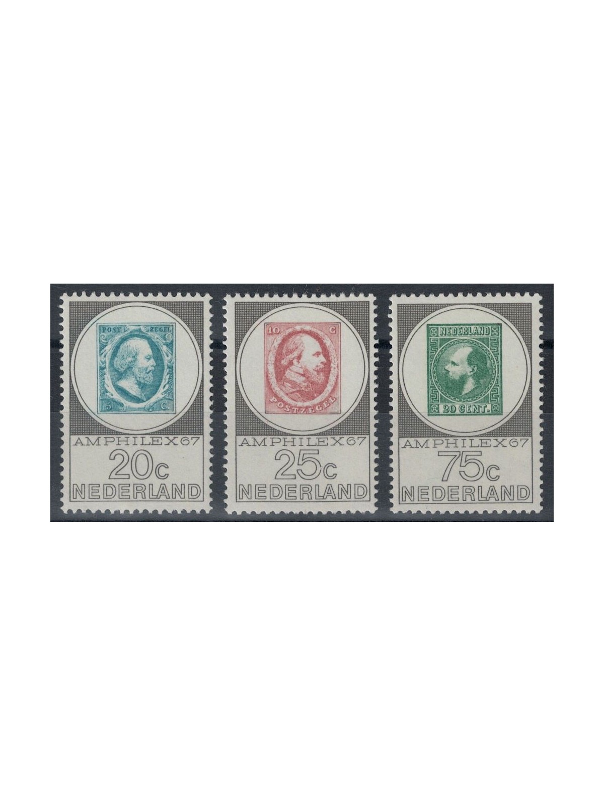 OLANDA 1967 Amphilex, esposizione filatelica 3v MNH**