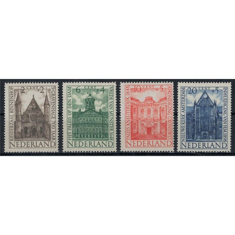 OLANDA 1948 Beneficenza, serie estiva, palazzi 4v MNH**