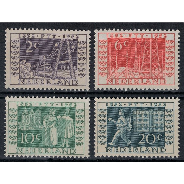 NETHERLANDS 1952 Centenary of the Stamp 4v MNH**