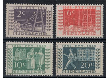 OLANDA 1952 Centenario del Francobollo 4v MNH**